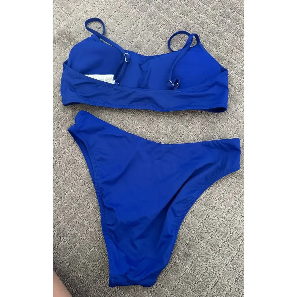 NWOT Polo Ralph Lauren Kennedy Modern High Leg Bikini in Ultramarine SZ S